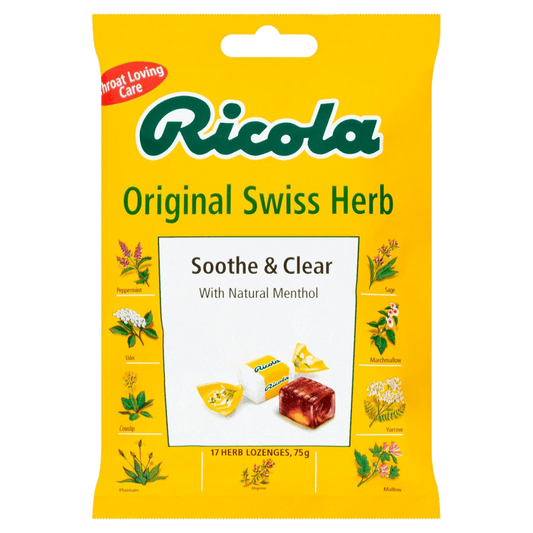 Ricola Soothe & Clear Original Swiss Herb Lozenges 75g - welzo