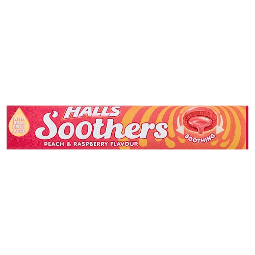 Halls Soothers Peach & Raspberry Flavour Pack of 10 - welzo