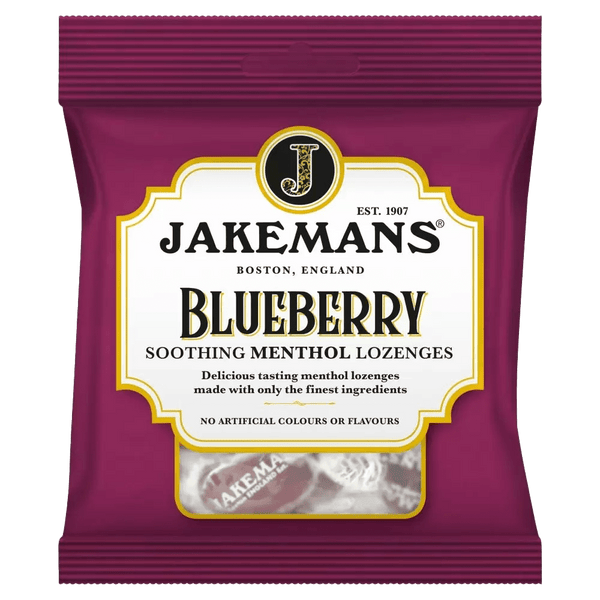 Jakemans Cough Sweets Blueberry Menthol 73g - welzo