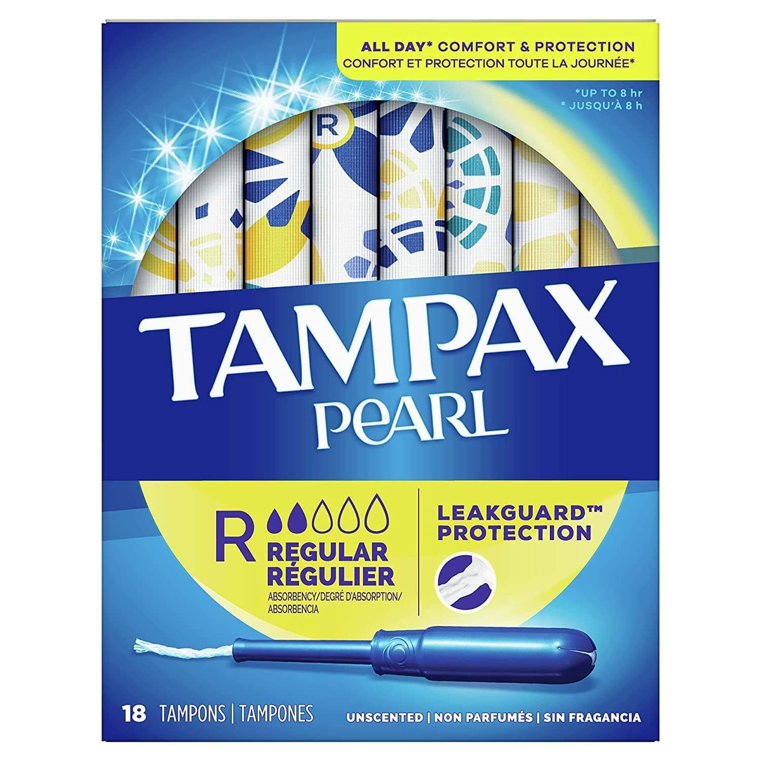 Tampax Pearl Regular Tampons Pack of 18 - welzo