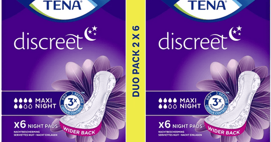 TENA Discreet Maxi Night Duo Pack of 6 (12)
