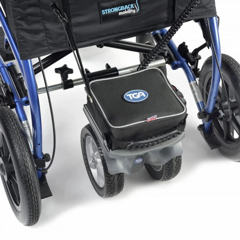 TGA Duo PowerStroll-Power Power Pomoć s invalidskim kolicama s dvostrukim kotačima s brzinom od 4mph, rasponom od 10 milja