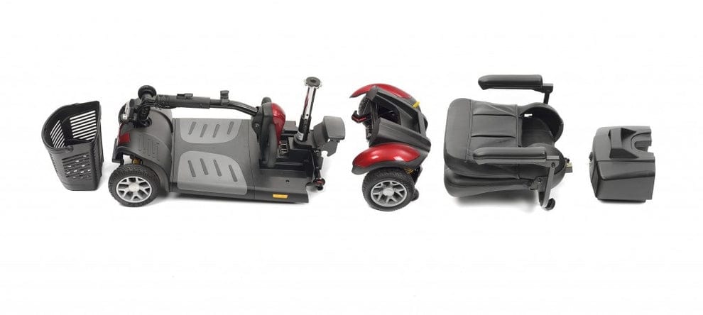 Zest 4 MPH Mobiliteit Scooter-Compact Travel Scooter met ophanging, 14-mijl bereik en LED-lichten