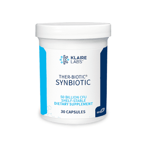 Ther-Biotic Synbiotic multi-strain probiotic capsules available at Welzo for microbiome and gut barrier support