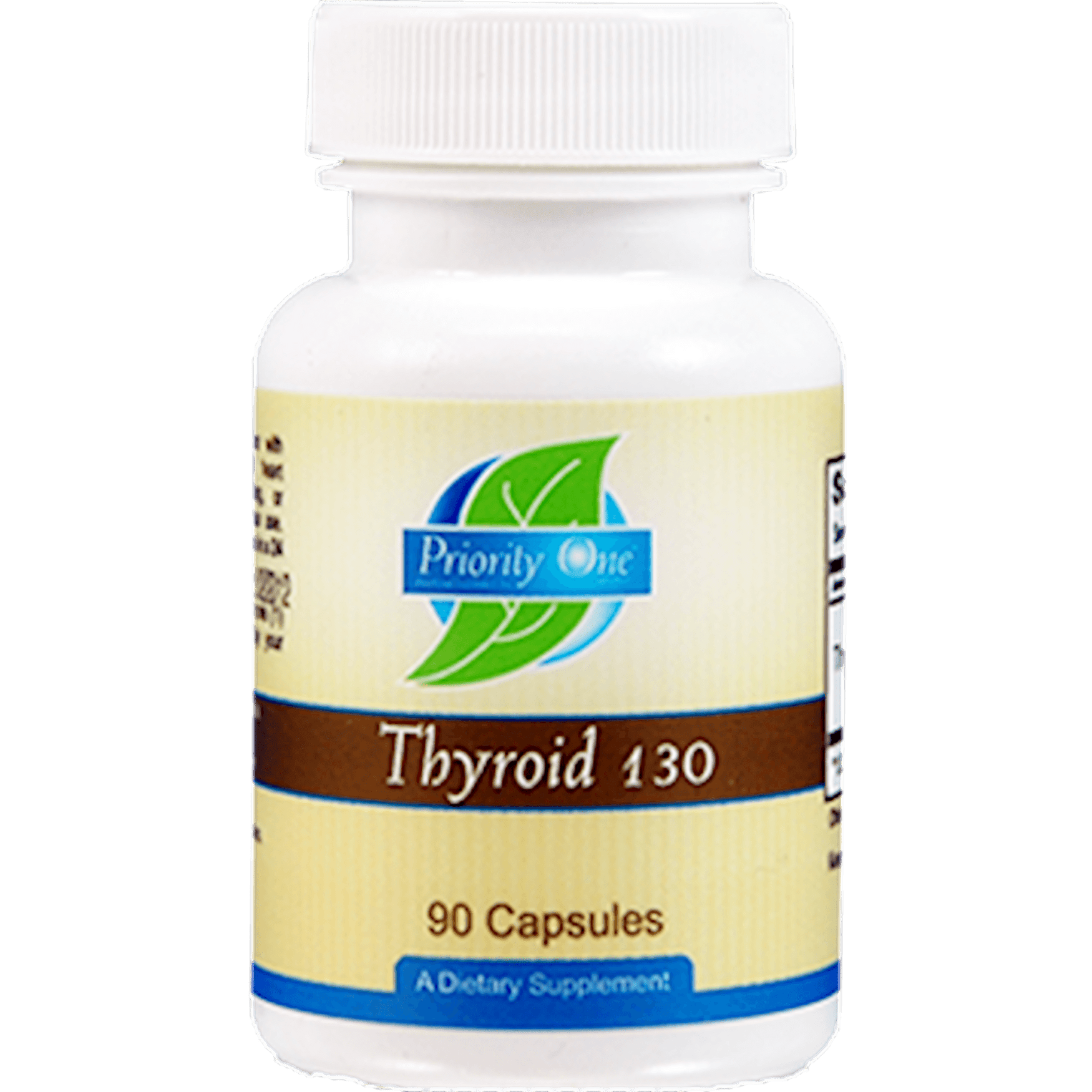 Thyroid 130mg 90 capsules - Priority One Vitamins - welzo