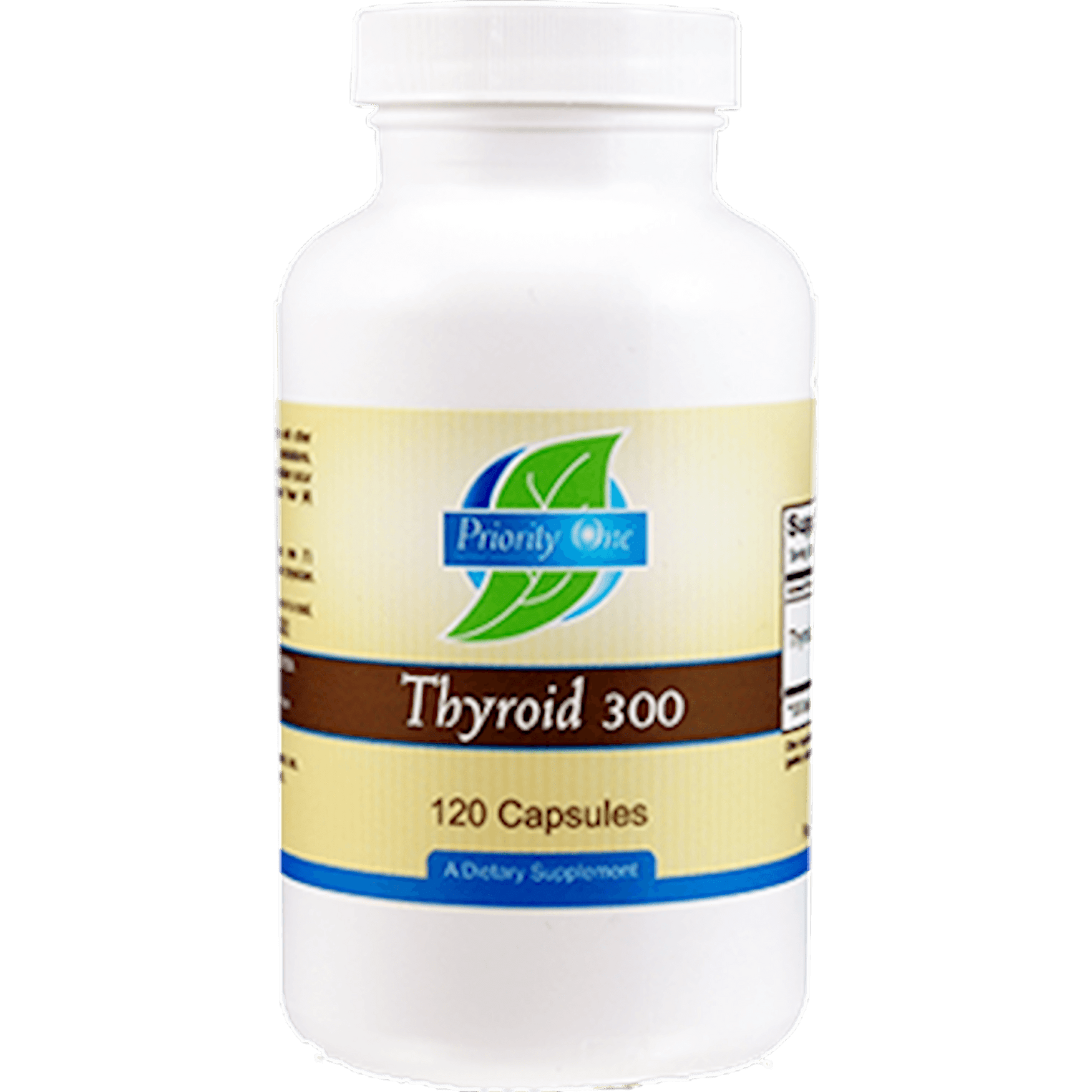 Thyroid 300mg, 120 capsules - Priority One Vitamins - welzo