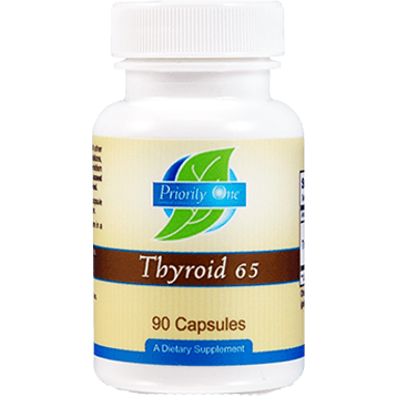 Thyroid 65mg 90 capsules - Priority One Vitamins - welzo