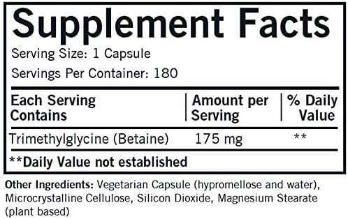 TMG 175mg, 180 Capsules - Kirkman Laboratories - welzo