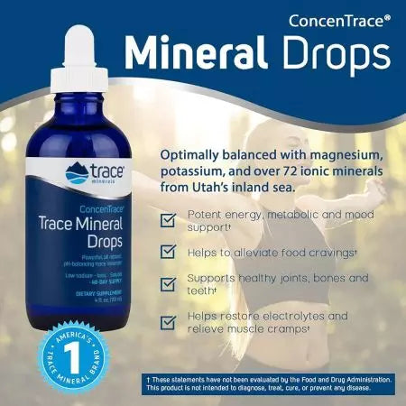 Trace minerais concentrace traço mineral gotas 4 fl oz vidro