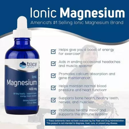 Trace Mineraalit ioninen magnesium 400 mg 4 fl oz