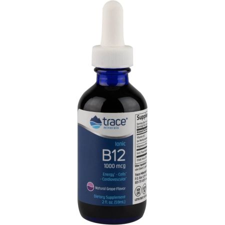 Trace Minerals nestemäinen ioninen B12 (1000 mcg) 2 unssia