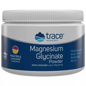 Trace Minerals Magnesium Glycinate Powder Mixed Berry Lemonade 60 Servings