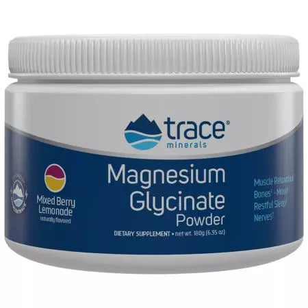 Trace Minerals Magnesium Glycinate Powder Mixed Berry Lemonade 60 Servings