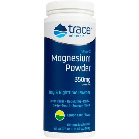 Trace Minerals Stresx Magnesium Powder 350 mg Lemonlims Flavor 500G