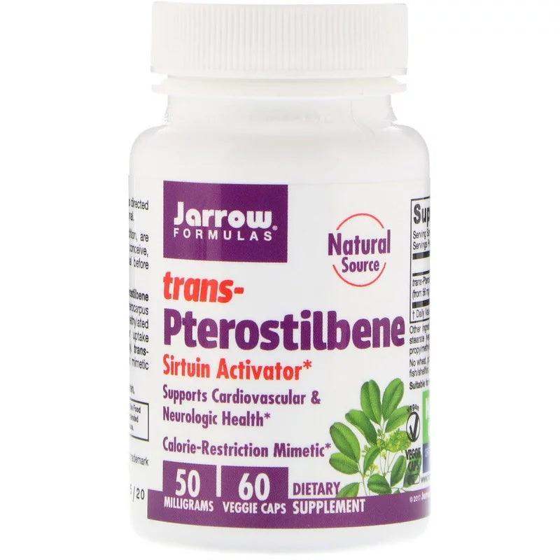 Trans-Pterostilbene 50mg, 60 Capsules - Jarrow Formulas - welzo