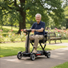 Welzo OneTouch Folding Mobility Scooter – Lightweight 4-Wheel Electric Travel Scooter