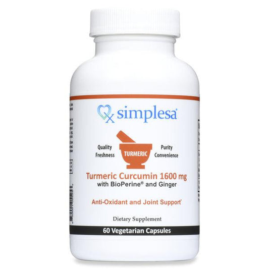 Turmeric Curcumin, 1600 mg, 60 caps - Simplesa - welzo