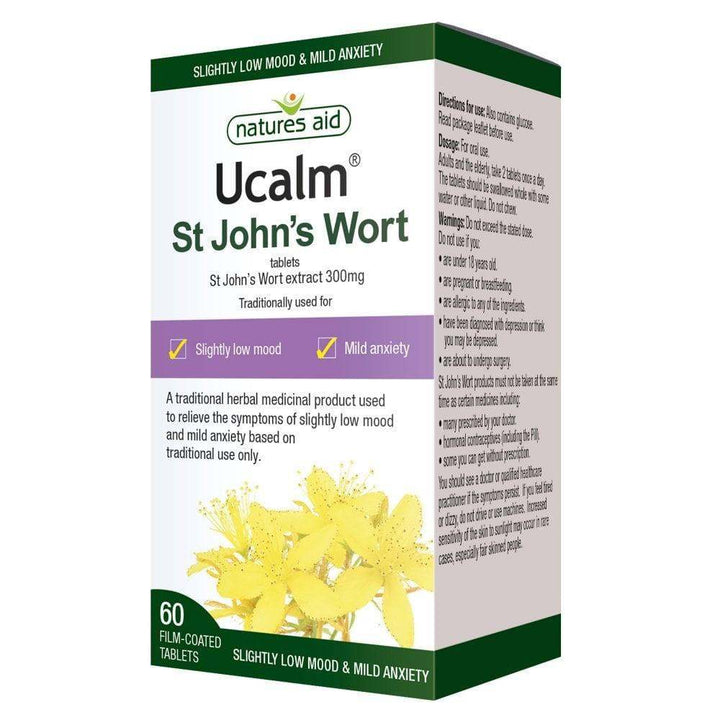 Ucalm (St John's Wort) - 120 tablets - Nature's Aid - welzo