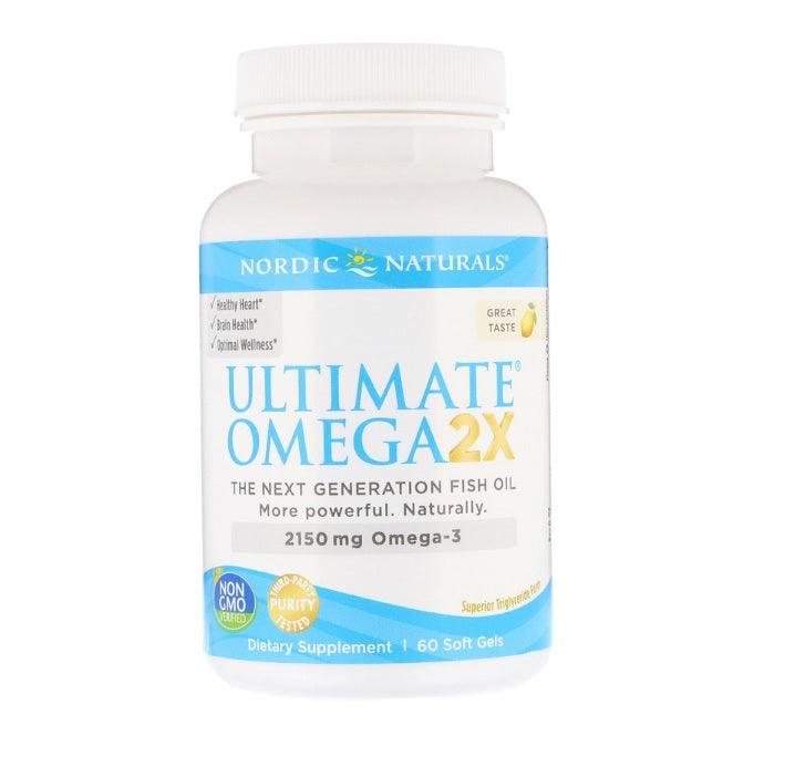 Ultimate Omega 2X (Lemon) - 60 Soft Gels - Nordic Naturals - welzo