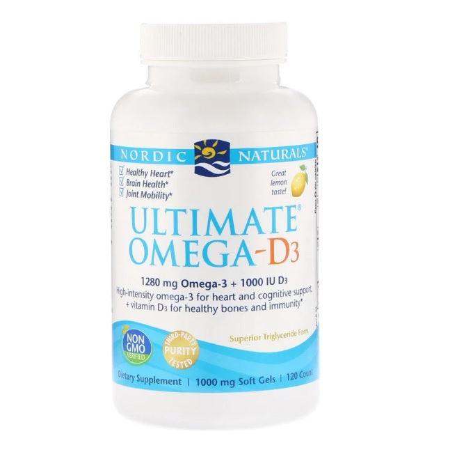 Ultimate Omega D3 (Lemon) 60 Soft Gels - Nordic Naturals - welzo