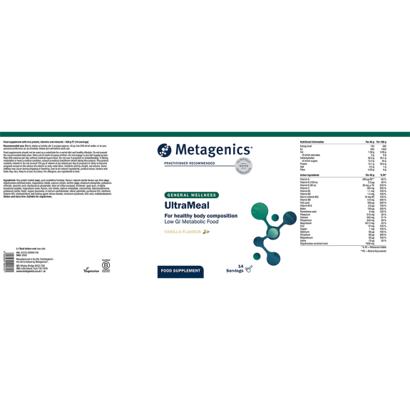 Metagenics UltraMeal vanilkový prášek – 630 g (14 porcí) – obrázek 5