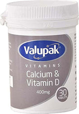 Valupak Calcium With Vitamin D Tablets 400mg Pack of 30 - welzo