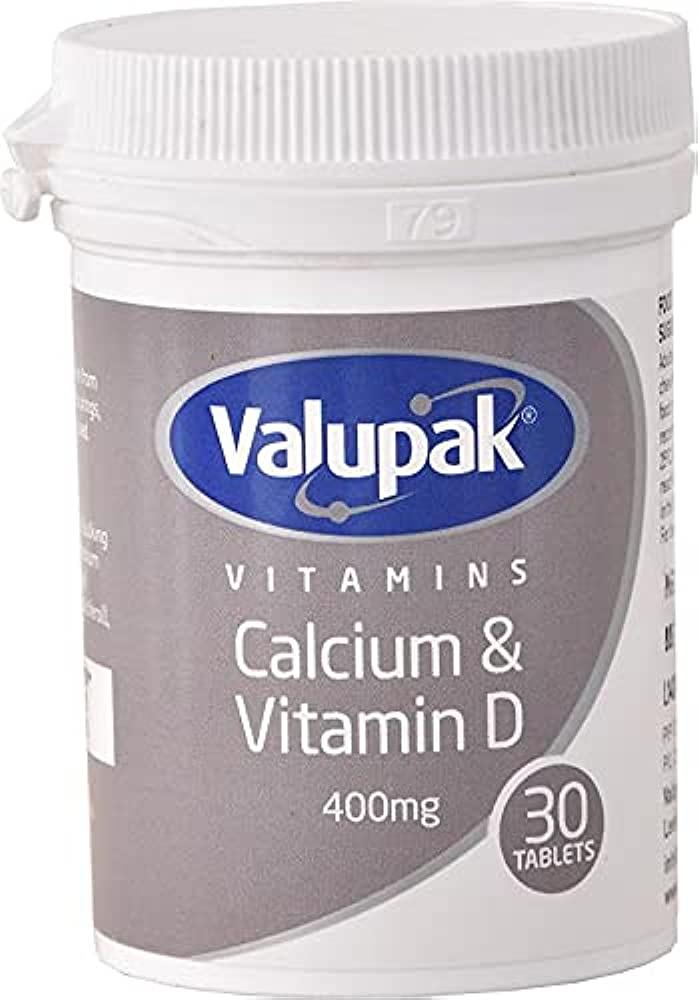 Valupak Calcium With Vitamin D Tablets 400mg Pack of 30 - welzo