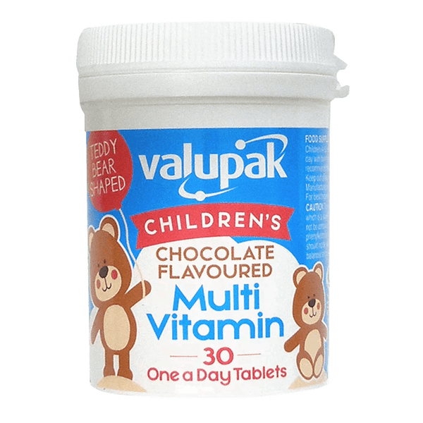 Valupak Children's Chocolate Flavoured Multi Vitamins Pack of 30 - welzo