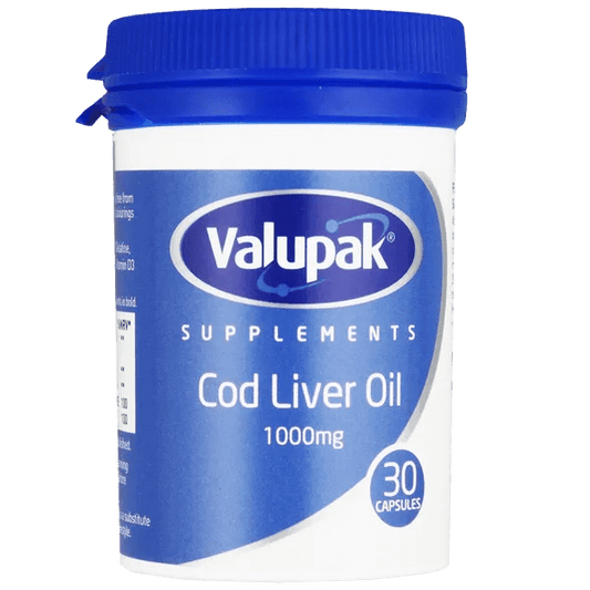 Valupak Cod Liver Oil Capsules 1000mg Pack of 30