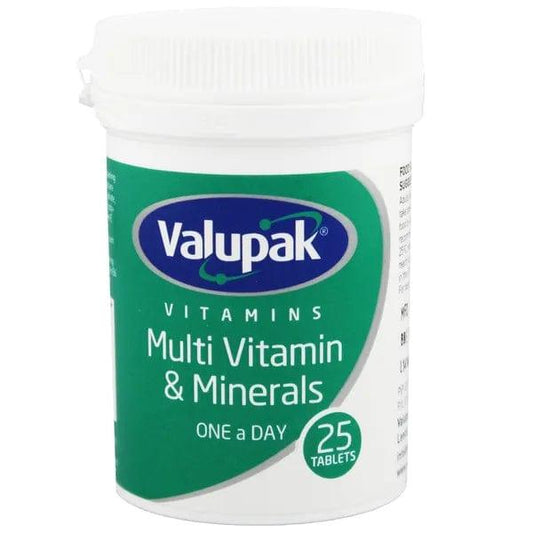 Valupak Multivitamin & Mineral Tablets Pack of 25 - welzo