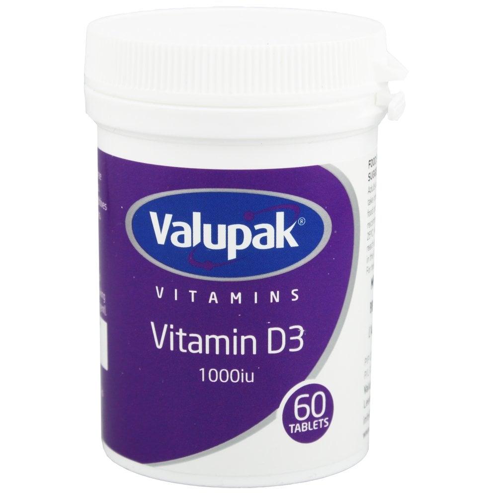 Valupak Vitamin D3 1000iu tablet Pack of 60 - welzo