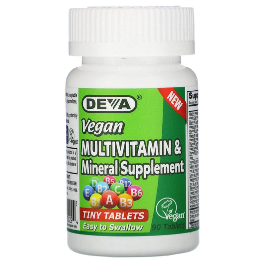 Vegan Multivitamin & Mineral Supplement, 90 Tiny Tablets - Deva - welzo