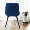 6x Velvita Blue Luxury Velvet z czarnymi nogami krzesła do jadalni