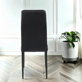 Witte faux lederen eetkamerstoelen set van 2 - nova high back met chrome poten en zijdetail (copy)