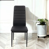 Witte faux lederen eetkamerstoelen set van 2 - nova high back met chrome poten en zijdetail (copy)