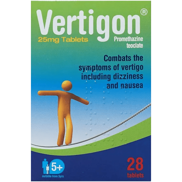 Vertigon 25mg Tablets Pack of 28 - welzo