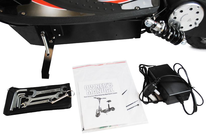 Elektrische scooter escooter 800W met ophanging, verwijderbare stoel en 10 "banden - 36V batterij, kettingaandrijving, 33 km bereik