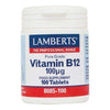 Vitamin B12/B-12 100 mcg, 100 Tabs - Lamberts - welzo