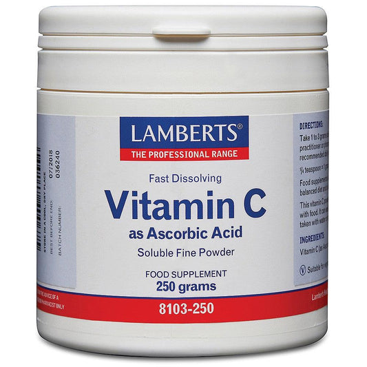 Vitamin C (Ascorbic Acid) 250g Powder - Lamberts - welzo