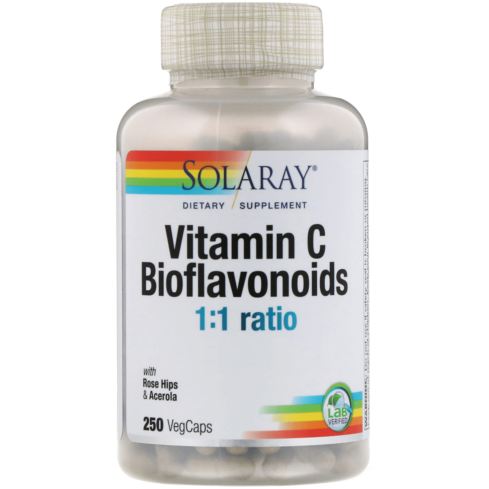 Vitamin C Bioflavonoids 1:1 Ratio - 250 VegCaps - Solaray - welzo