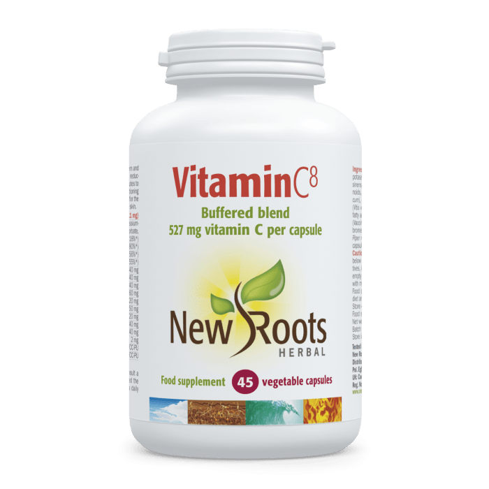 New Roots Herbal Vitamin C8 527mg – 45 Capsules