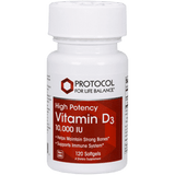 Vitamin D3 10,000 IU - 120 softgels - Protocol For Life Balance - welzo