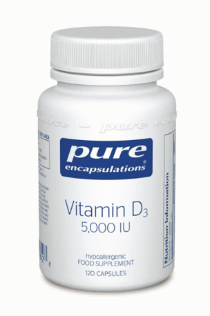 Vitamin D3 5000 IU, Pure Encapsulations,120 Capsules - welzo