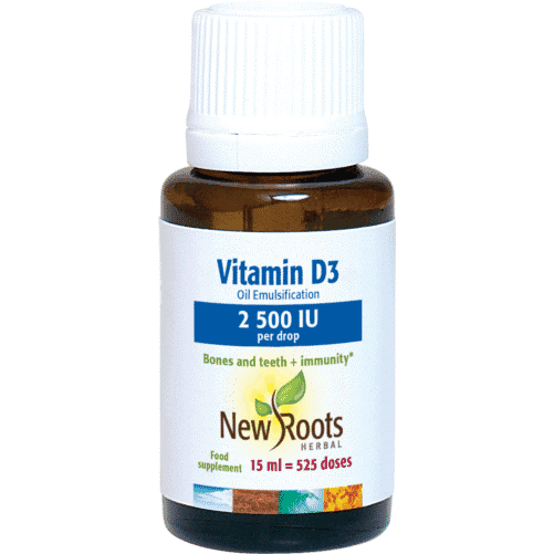 New Roots Herbal Vitamin D3 2,500 IU Liquid – 15 ml – image 2