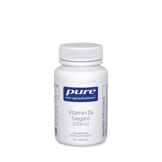 Vitamin D3 (Vegan) 2,000 IU, 120 Capsules - Pure Encapsulations - welzo