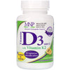 Vitamin D3 with Vitamin K2, Natural Apricot Flavour, 5000 IU, 90 Vegetarian Chewable Tablets - Michael's Naturopathic - welzo