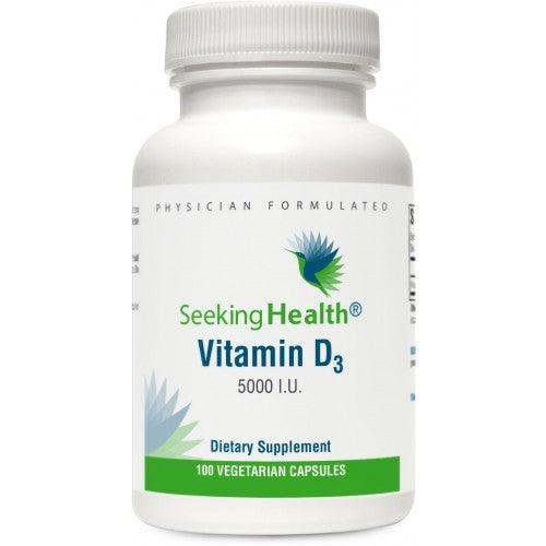 Vitamin D3/D-3 5,000 IU - 100 Vegetarian Capsules - Seeking Health - welzo