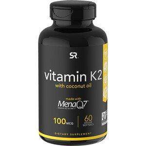 Vitamin K2, 100 mcg, 60 Veggie Softgels - Sports Research - welzo