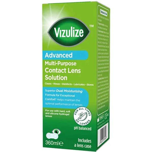 Vizulize Advanced Multi-Purpose Contact Lens Solution 360ml - welzo