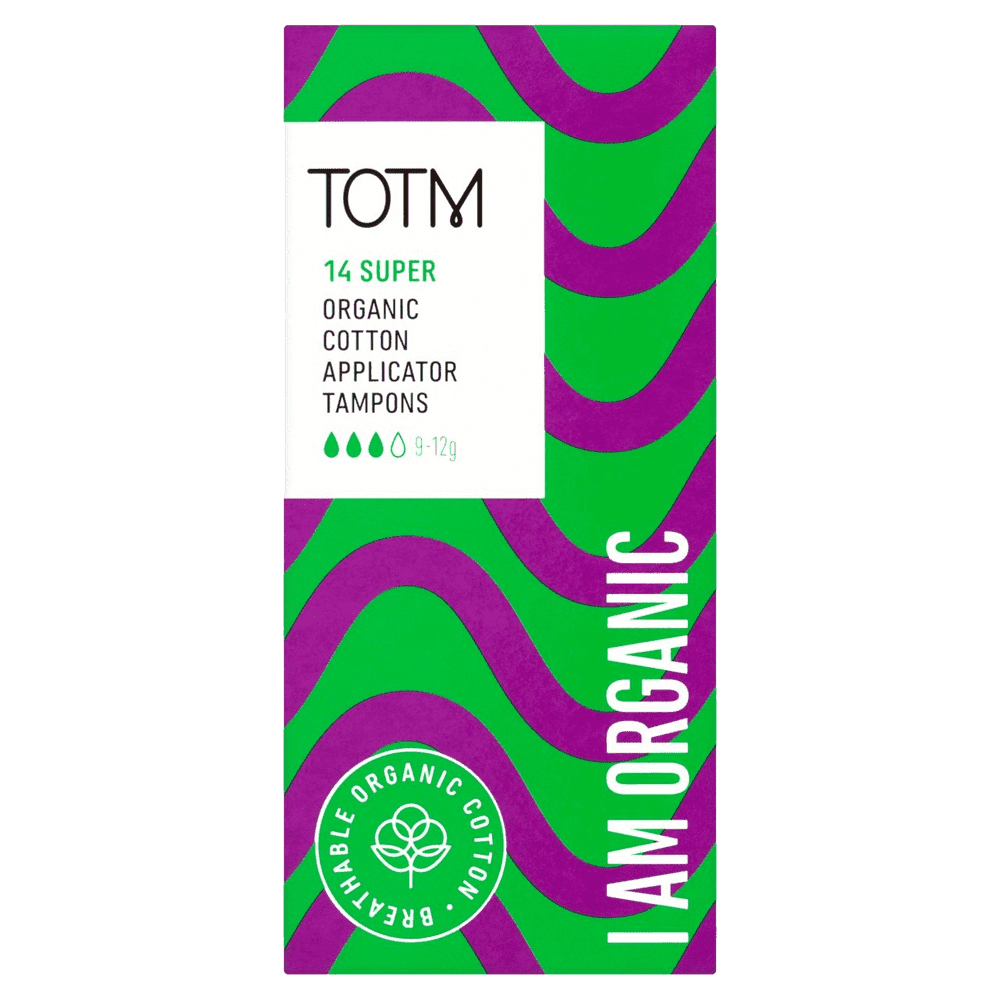 TOTM Organic Applicator Tampons Super Pack of 14 - welzo